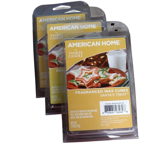 American Home By Yankee Candle Fragranced 3 Pack Wax Cubes Santas Treat NEW - Picture 2 of 7